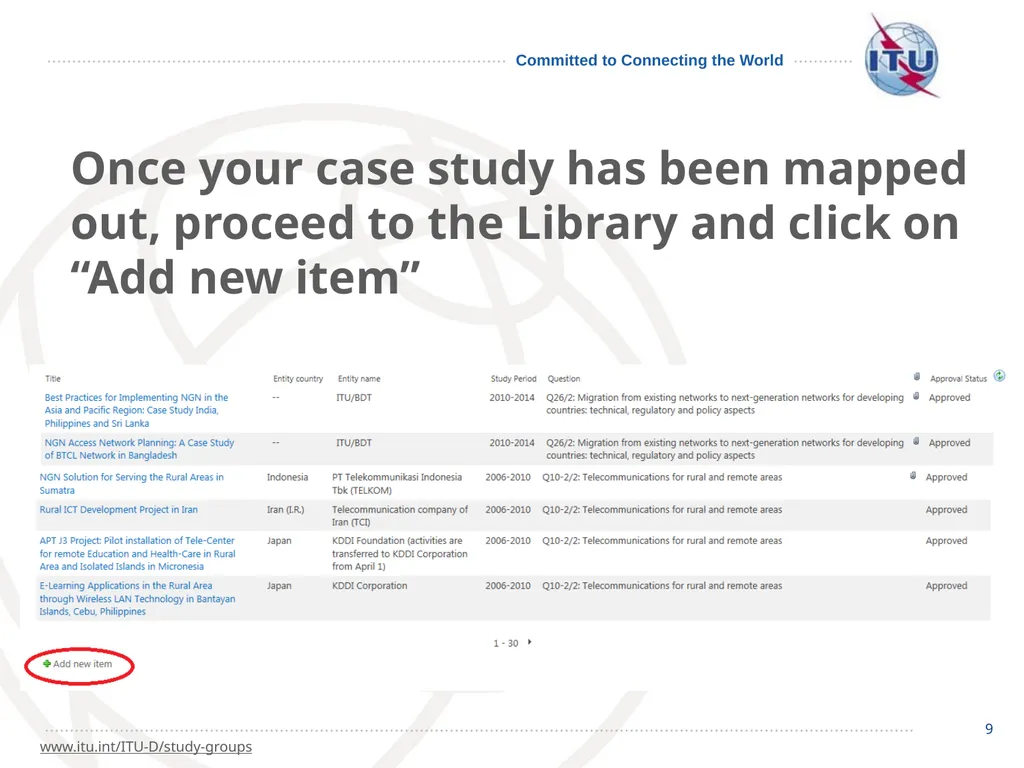 1 How to go about it… 2 The ITU-D Study - slide 9 of 19