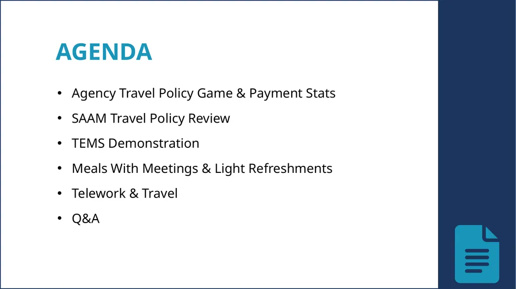 Travel workshop 11.01.2022 Small Agency Financial - slide 2 of 44