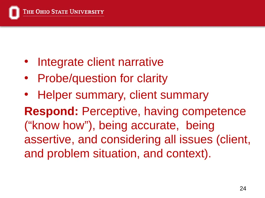 Anti-Poverty Technology: Egan, The Skilled Helper - slide 24 of 28