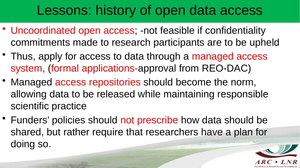 Challenges in Implementing Data Sharing Principles - slide 7 of 17