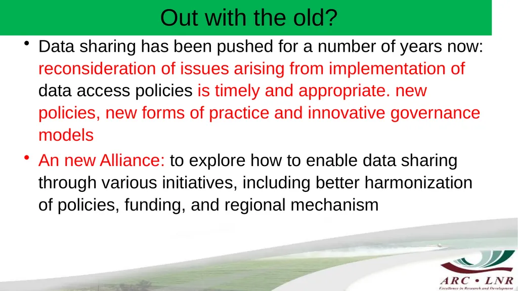 Challenges in Implementing Data Sharing Principles - slide 5 of 17