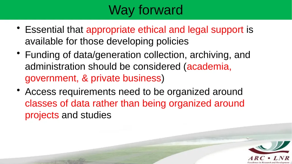 Challenges in Implementing Data Sharing Principles - slide 16 of 17