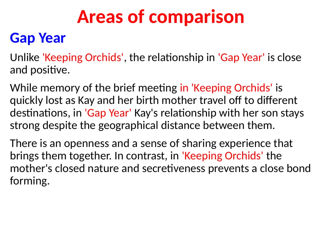 ‘Keeping Orchids’ Jackie Kay The persona – - slide 36 of 37
