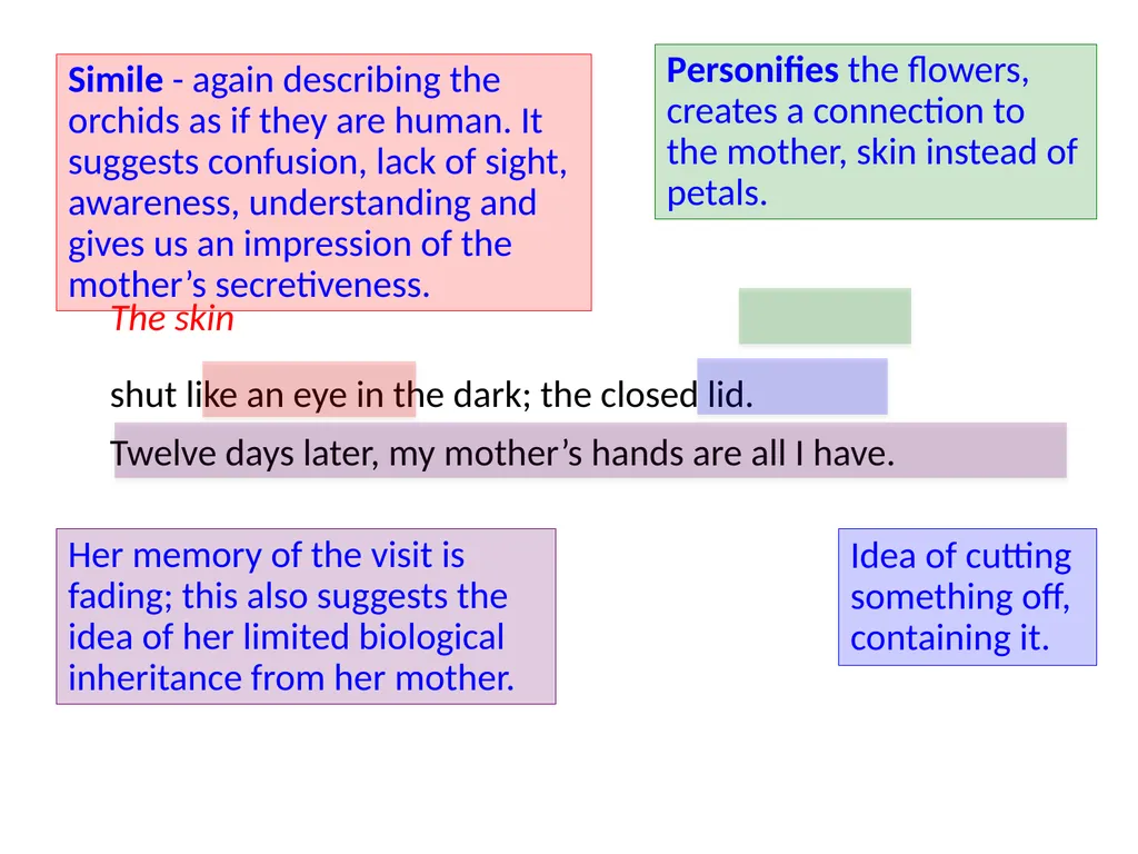 ‘Keeping Orchids’ Jackie Kay The persona – - slide 21 of 37