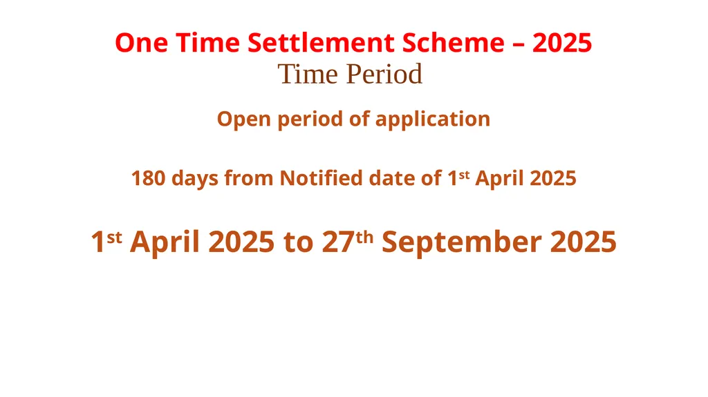 Haryana One Time Settlement Scheme – 2025 for - slide 12 of 23