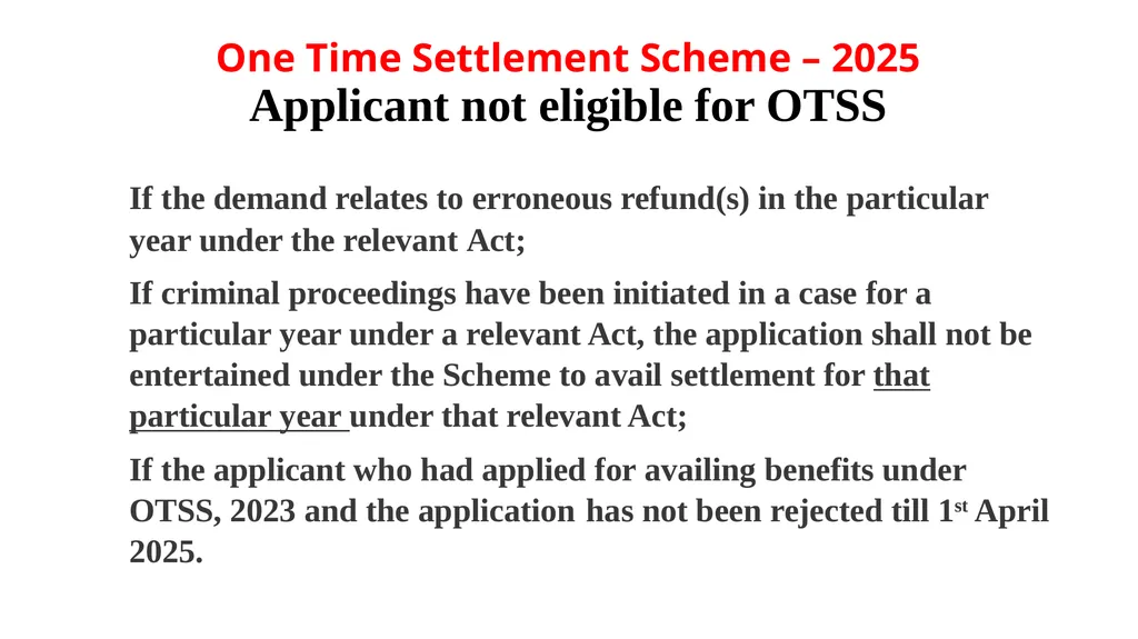 Haryana One Time Settlement Scheme – 2025 for - slide 19 of 23