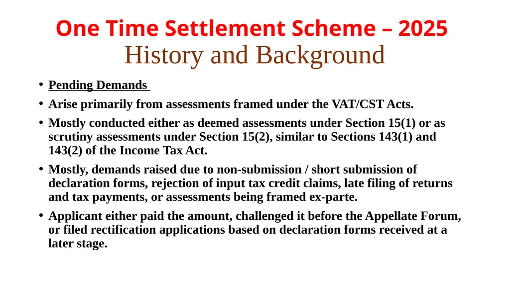 Haryana One Time Settlement Scheme – 2025 for - slide 4 of 23