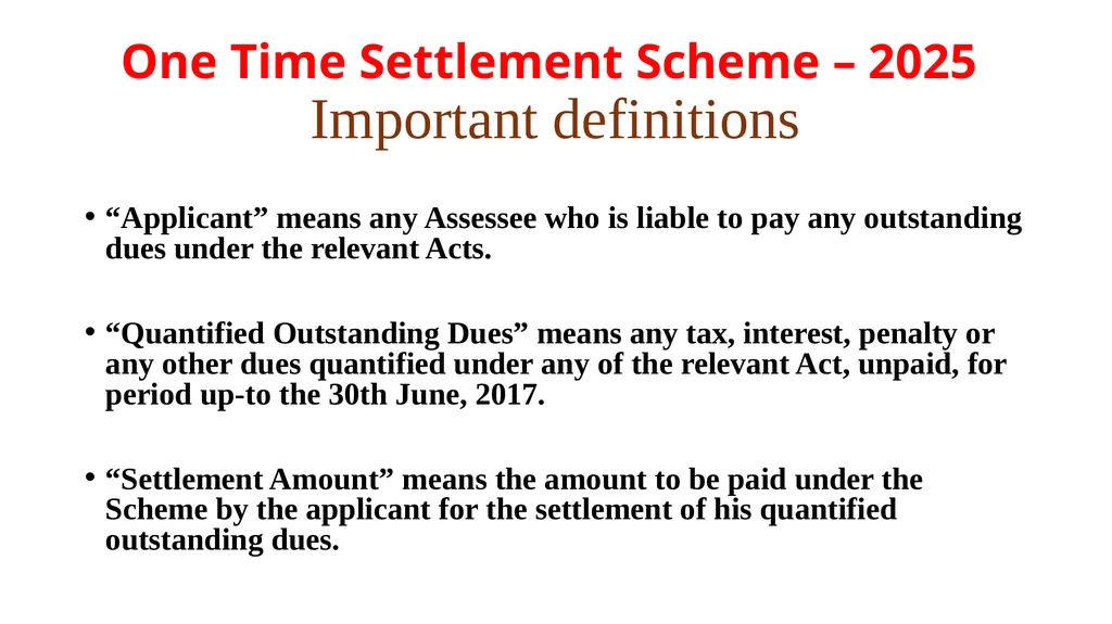 Haryana One Time Settlement Scheme – 2025 for - slide 5 of 23