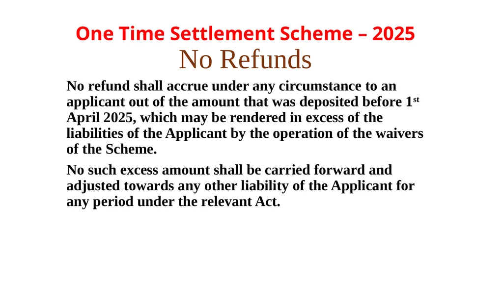Haryana One Time Settlement Scheme – 2025 for - slide 8 of 23