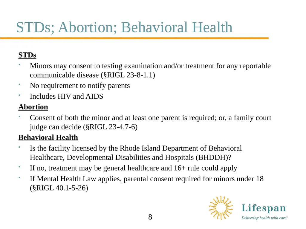 Confidentiality and Consent Issues Involving - slide 8 of 8