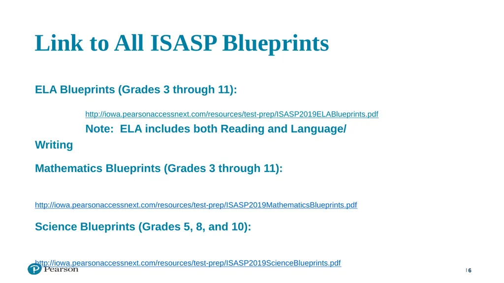 ISASP Training: Using and Interpreting Reports ‹#› - slide 6 of 30