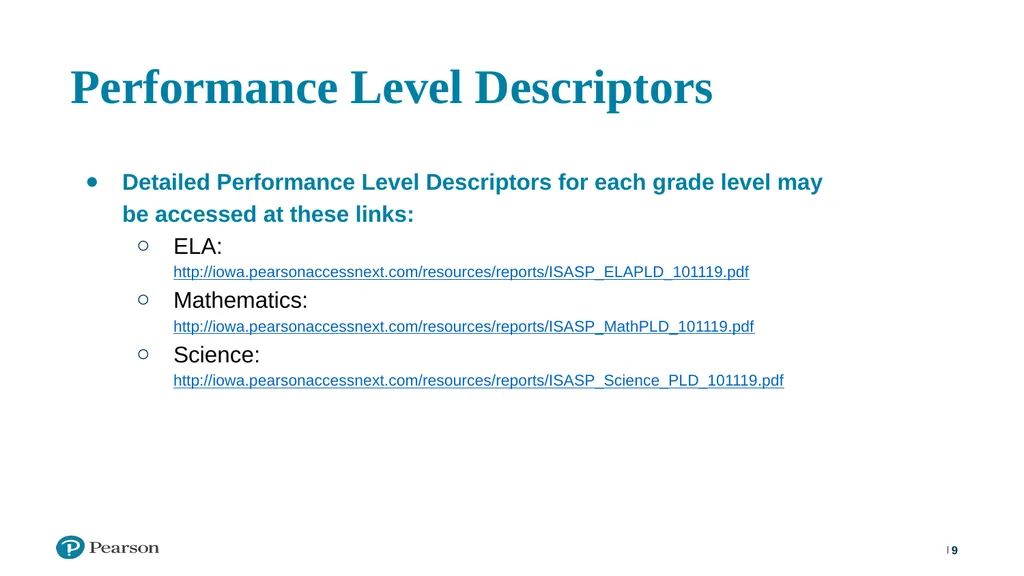ISASP Training: Using and Interpreting Reports ‹#› - slide 9 of 30