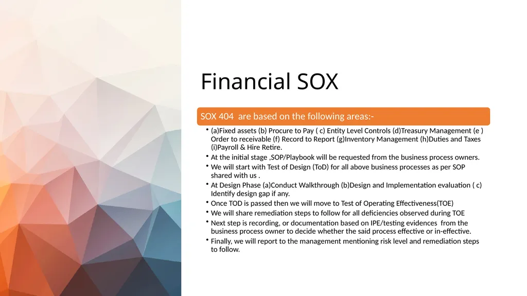 CONTROL TESTING :IT SOX 404 COMPLIANCE BY - slide 4 of 16