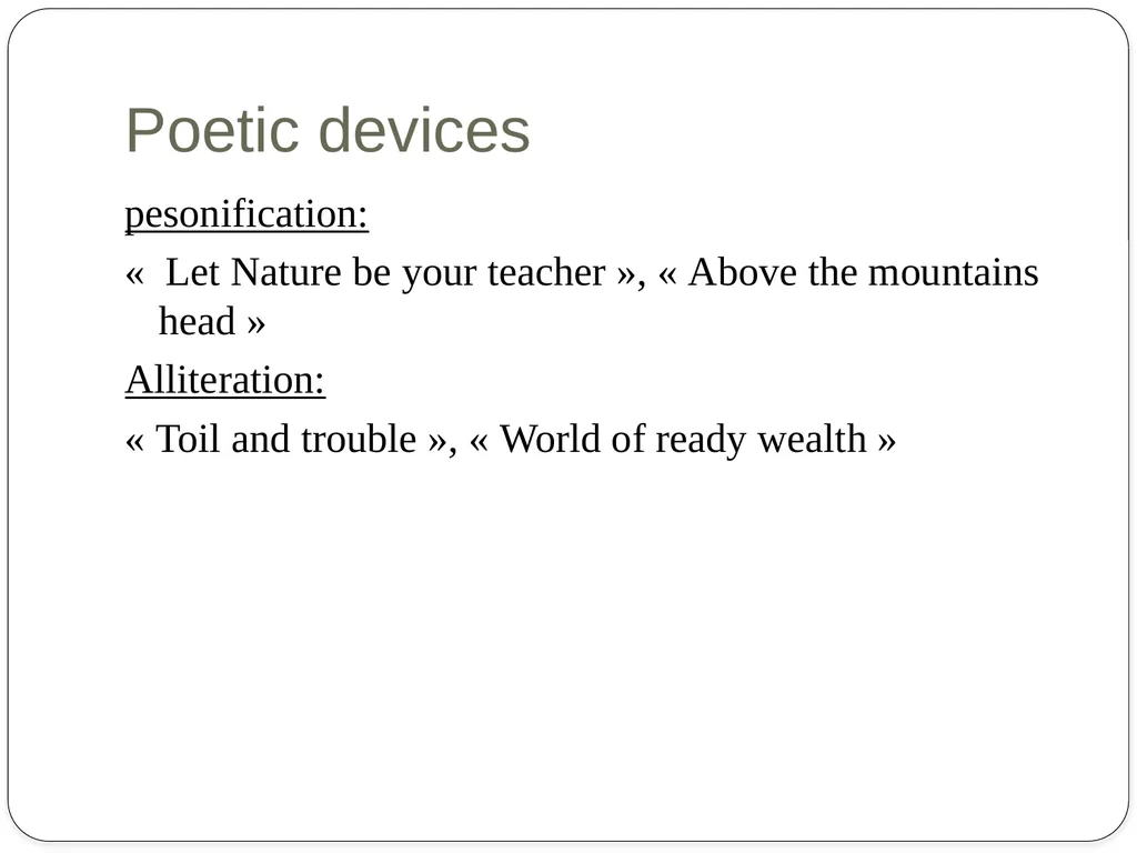 By William Wordsworth The Tables Turned William - slide 8 of 11