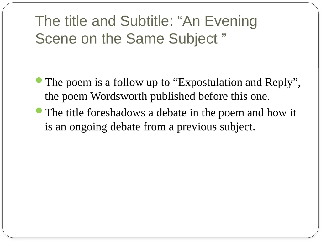 By William Wordsworth The Tables Turned William - slide 3 of 11