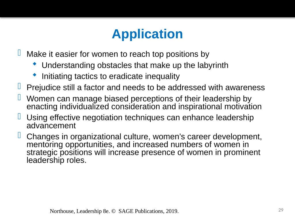 Gender and Leadership Chapter 15 Northouse, - slide 29 of 29
