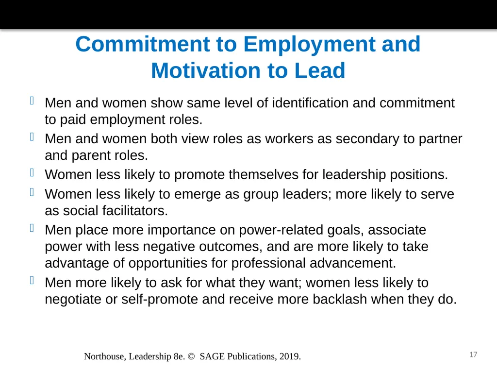 Gender and Leadership Chapter 15 Northouse, - slide 17 of 29