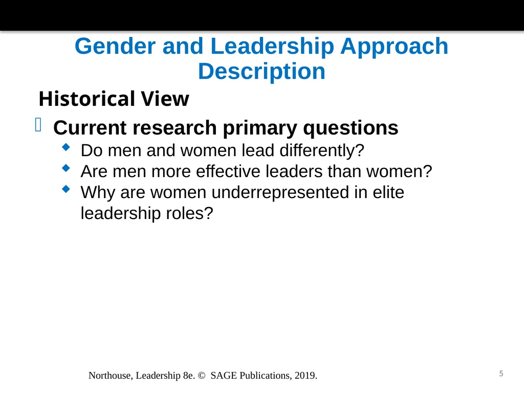 Gender and Leadership Chapter 15 Northouse, - slide 5 of 29