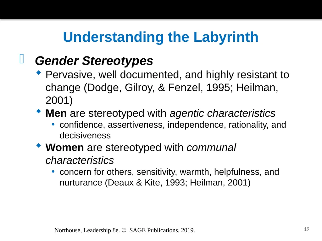 Gender and Leadership Chapter 15 Northouse, - slide 19 of 29