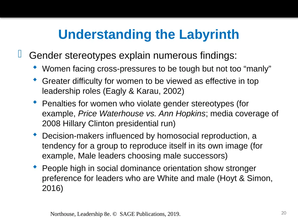Gender and Leadership Chapter 15 Northouse, - slide 20 of 29