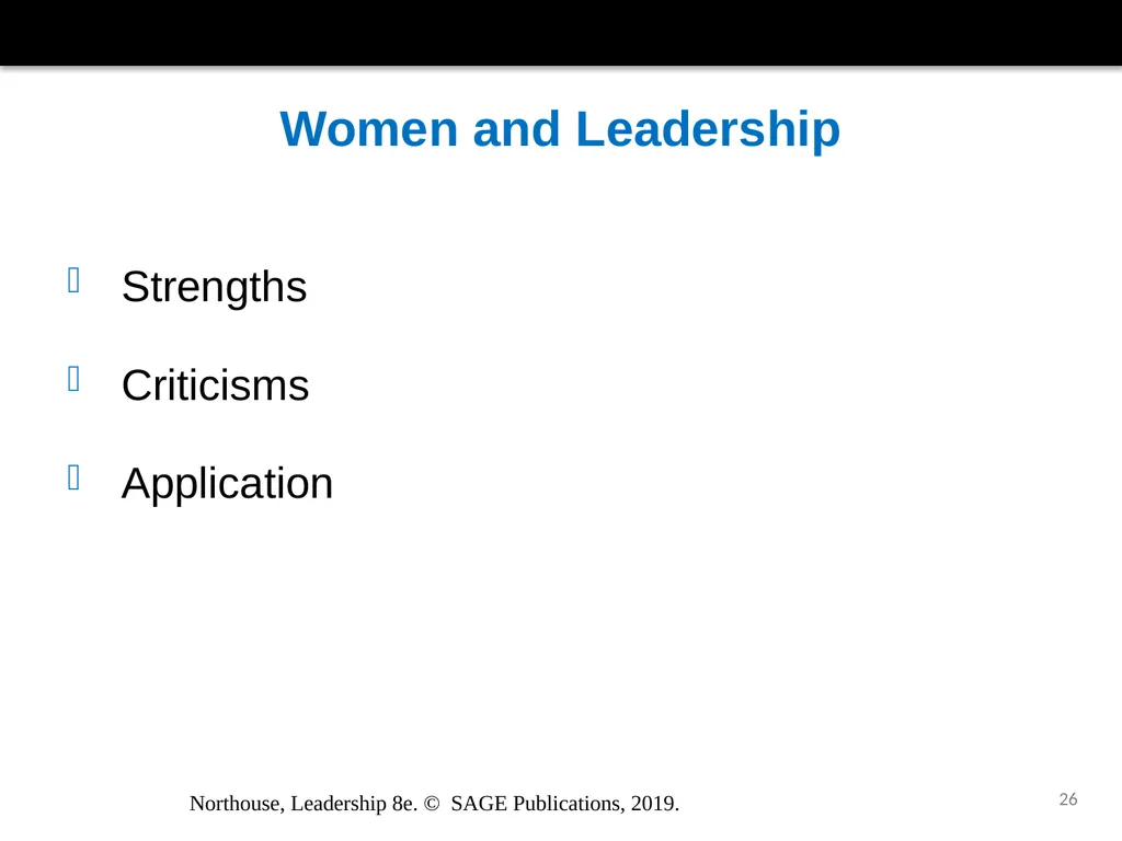 Gender and Leadership Chapter 15 Northouse, - slide 26 of 29