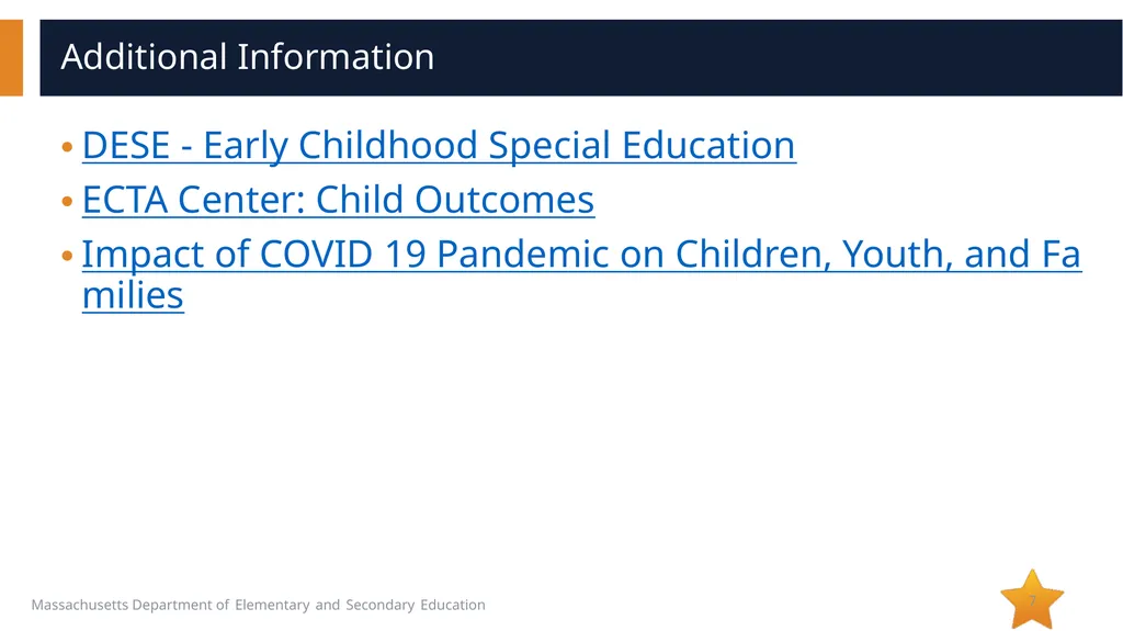 Indicator 7: Preschool Outcomes 1 Presentation - slide 7 of 7
