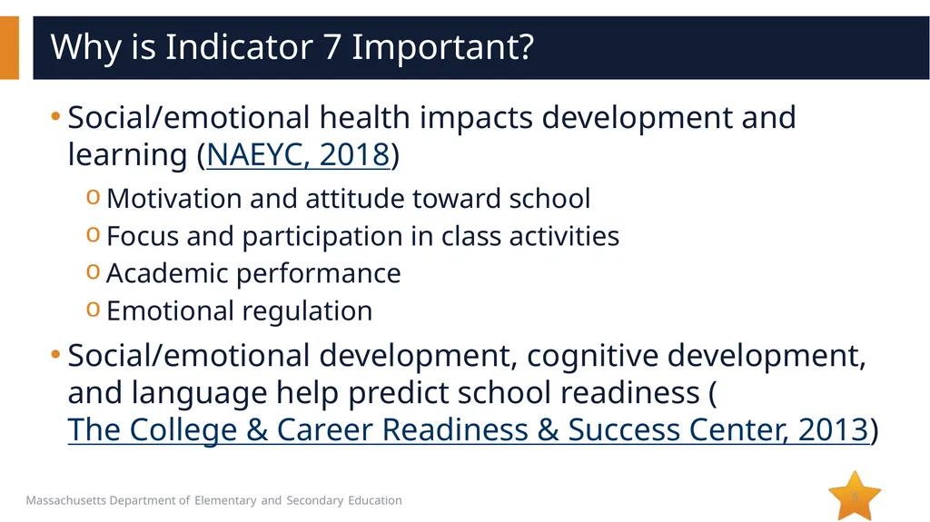 Indicator 7: Preschool Outcomes 1 Presentation - slide 5 of 7