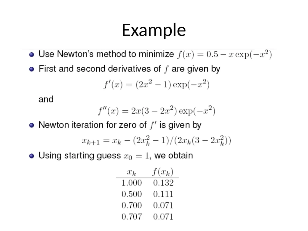 Minimization methods Minimization problems: from - slide 14 of 19