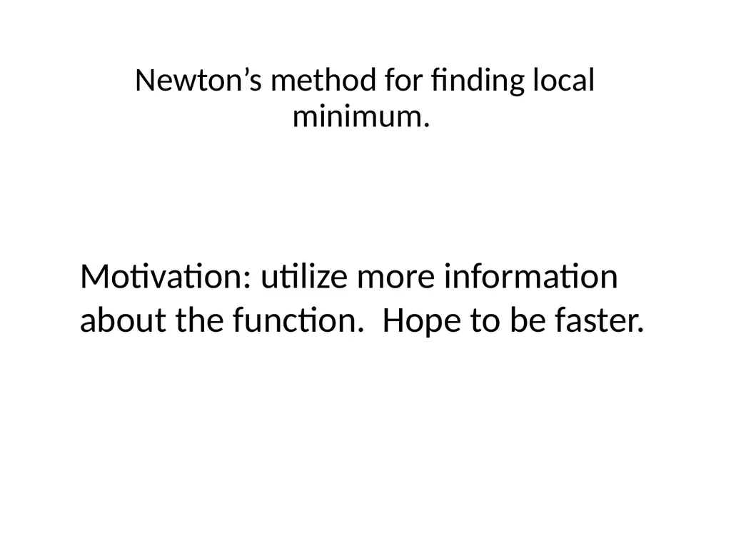 Minimization methods Minimization problems: from - slide 6 of 19