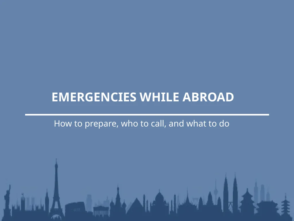 UNDERGRADUATE TRAVEL POLICY Pre-Departure - slide 13 of 46