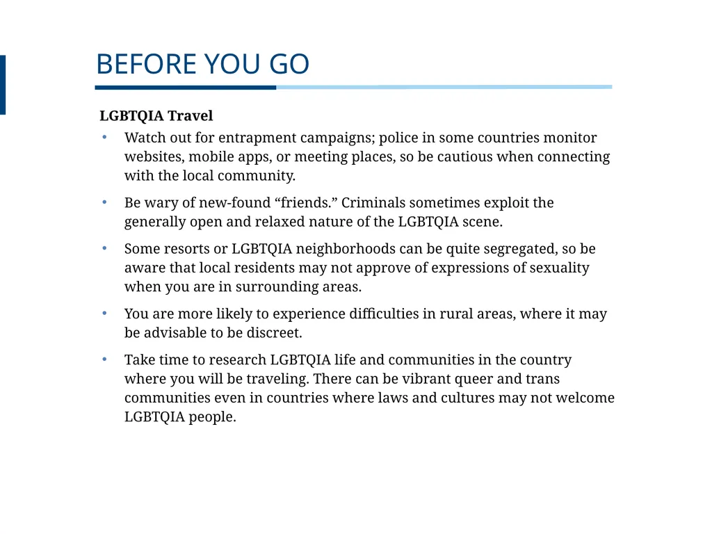 UNDERGRADUATE TRAVEL POLICY Pre-Departure - slide 29 of 46