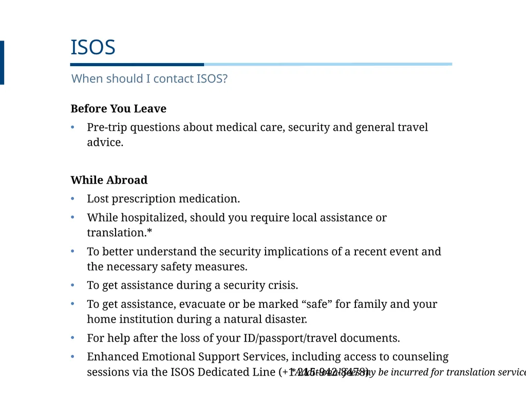 UNDERGRADUATE TRAVEL POLICY Pre-Departure - slide 12 of 46