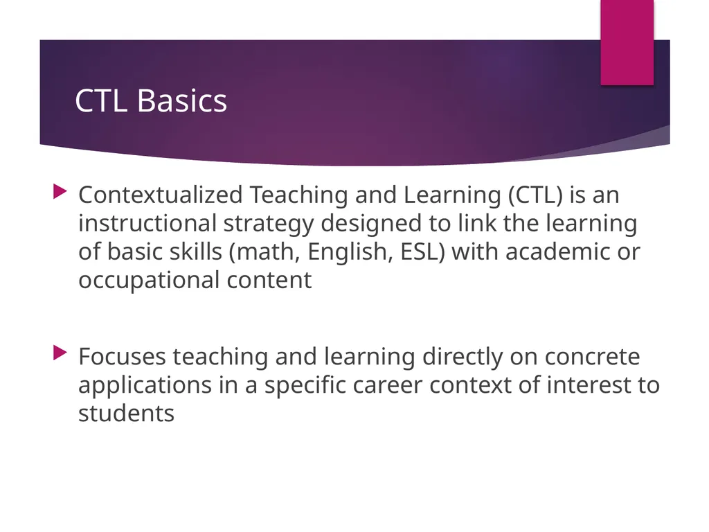 Contextualized Noncredit Curriculum for CTE Cheryl - slide 2 of 24