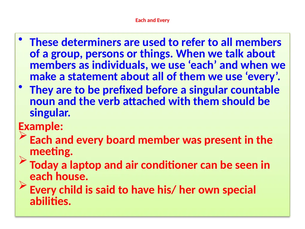 LESSON ON DETERMINER (PART-2) A determiner is a - slide 9 of 10