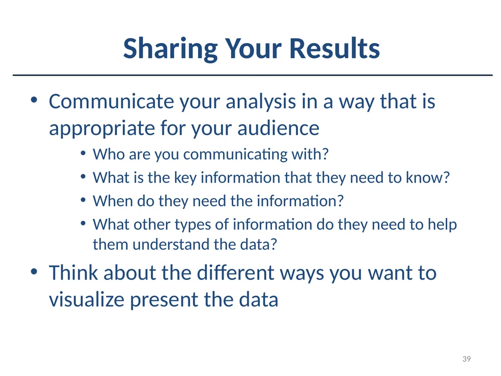 1 Data, Now What? Skills for Analyzing and - slide 39 of 40