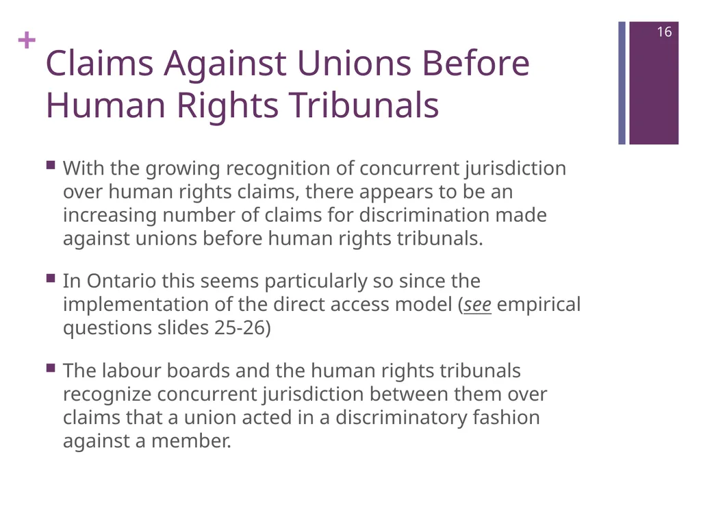 Where Are We Now? Unions’ Post-Weber - slide 16 of 37