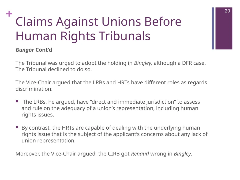 Where Are We Now? Unions’ Post-Weber - slide 20 of 37