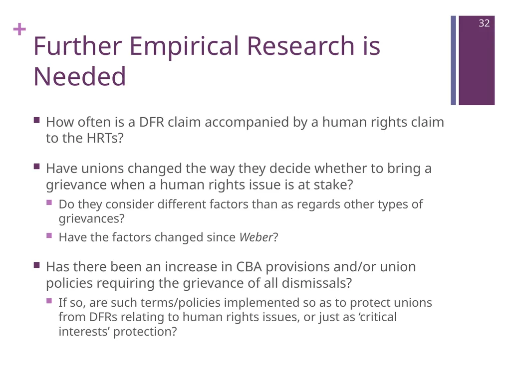 Where Are We Now? Unions’ Post-Weber - slide 32 of 37