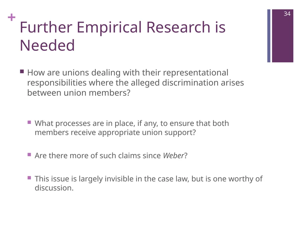 Where Are We Now? Unions’ Post-Weber - slide 34 of 37
