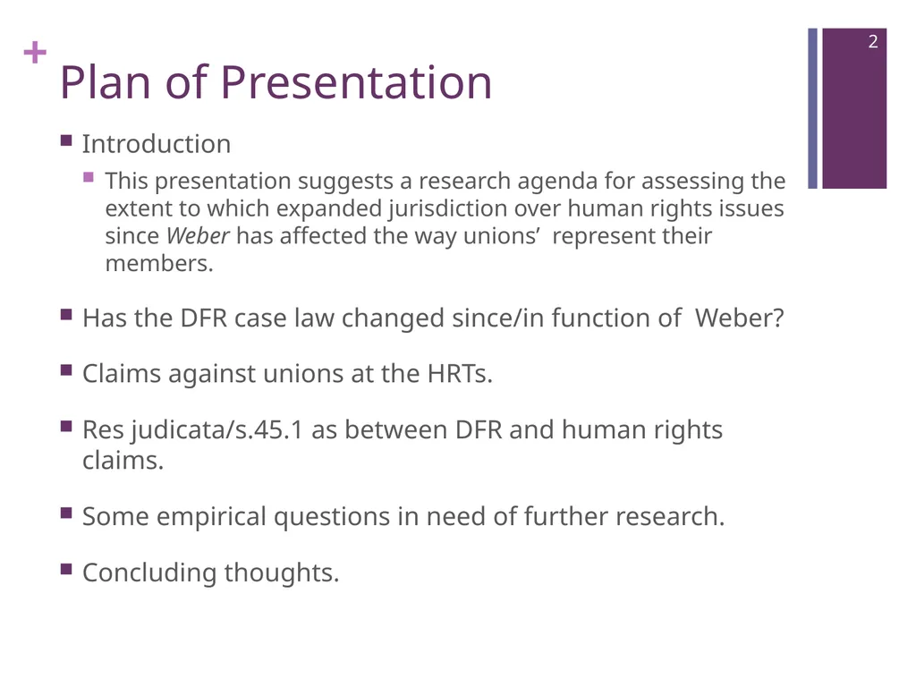 Where Are We Now? Unions’ Post-Weber - slide 2 of 37