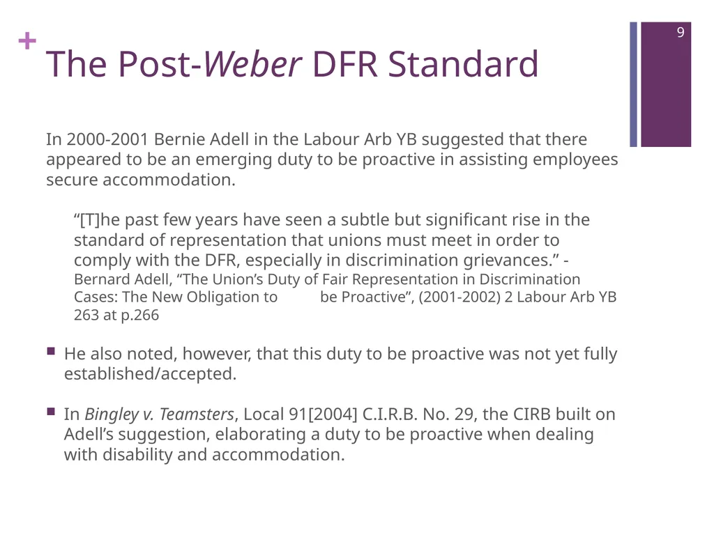 Where Are We Now? Unions’ Post-Weber - slide 9 of 37