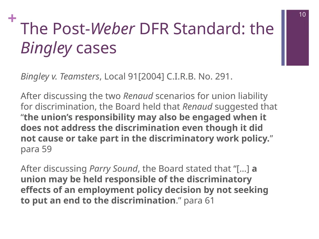 Where Are We Now? Unions’ Post-Weber - slide 10 of 37