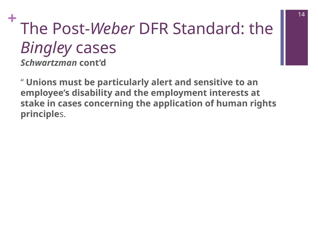 Where Are We Now? Unions’ Post-Weber - slide 14 of 37