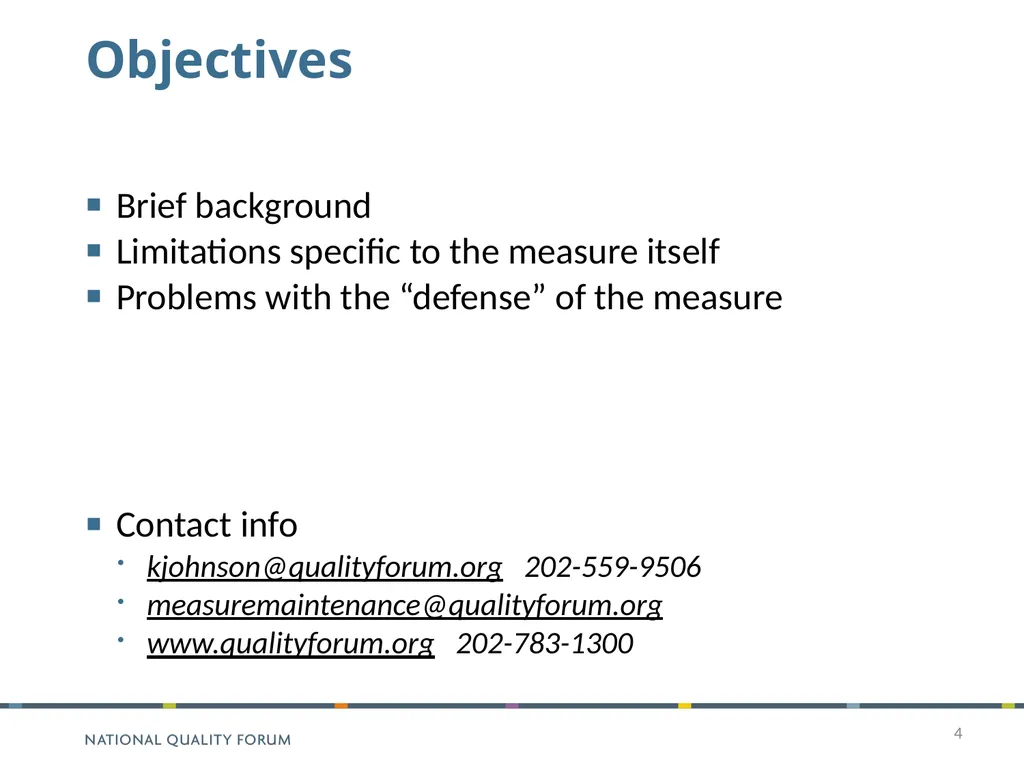 Presenter: Karen Johnson, MS, Senior Director, - slide 4 of 31