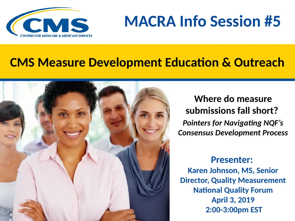 Presenter: Karen Johnson, MS, Senior Director, - slide 1 of 31