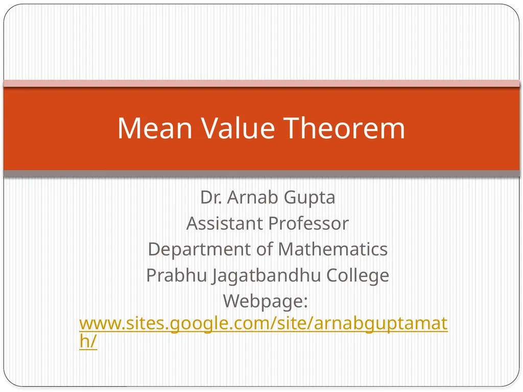 Dr. Arnab Gupta Assistant Professor Department of - slide 1 of 14