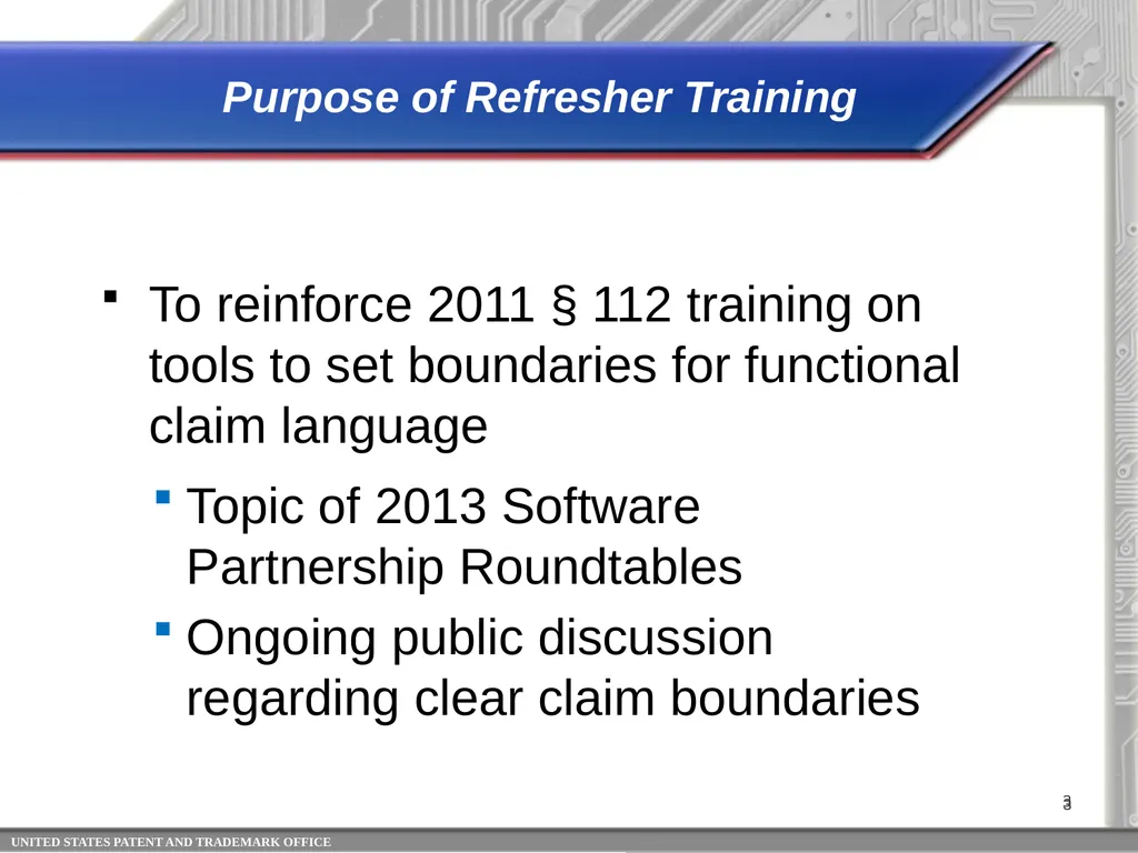 35 USC 112 (f)*: Identifying Limitations That - slide 3 of 22