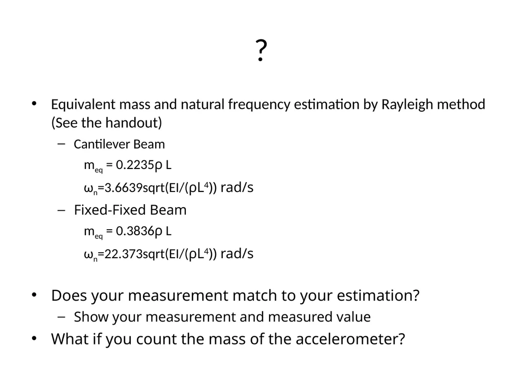 Estimation of Fundamental Natural Frequency, - slide 5 of 12