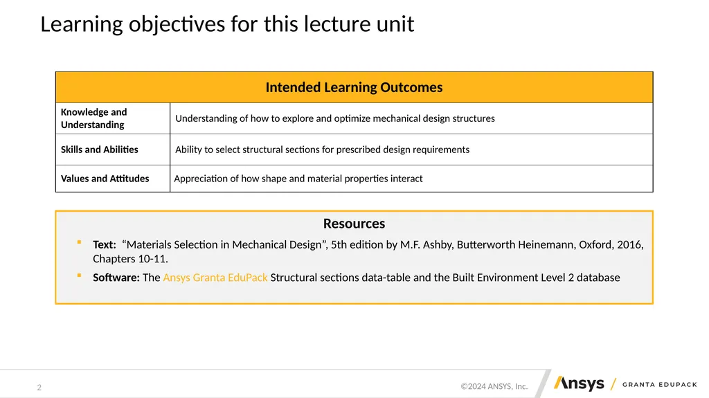 Structural sections: shape in action Mike Ashby - slide 2 of 16