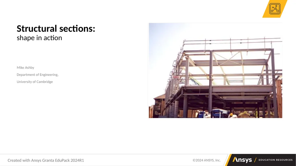 Structural sections: shape in action Mike Ashby - slide 1 of 16